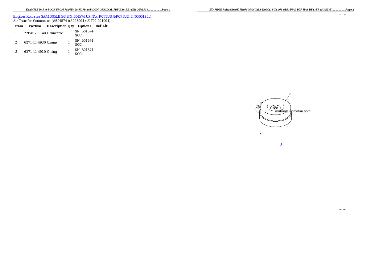 Protected: SAA4D95LE-5G S/N 504574-UP (For PC78US-8/PC78UU-8) Partsbook