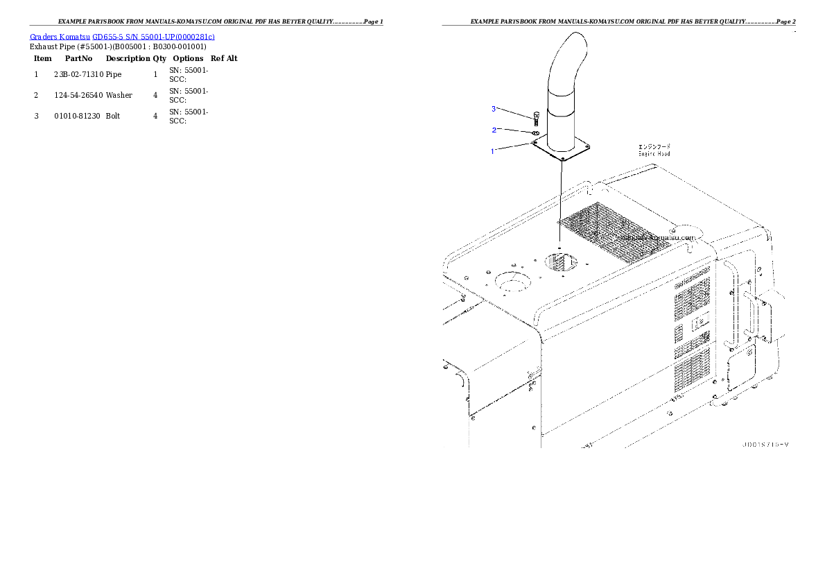 Protected: GD655-5 S/N 55001-UP Partsbook