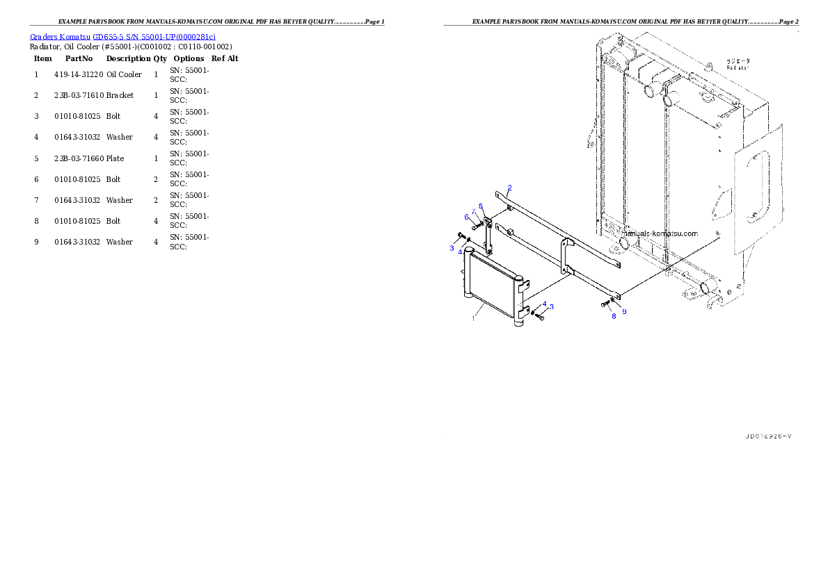 Protected: GD655-5 S/N 55001-UP Partsbook