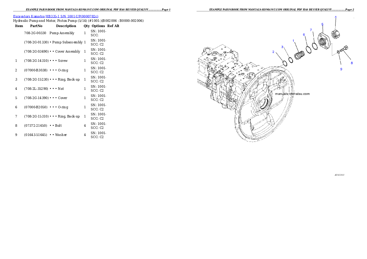 Protected: HB335-1 S/N 1001-UP Partsbook