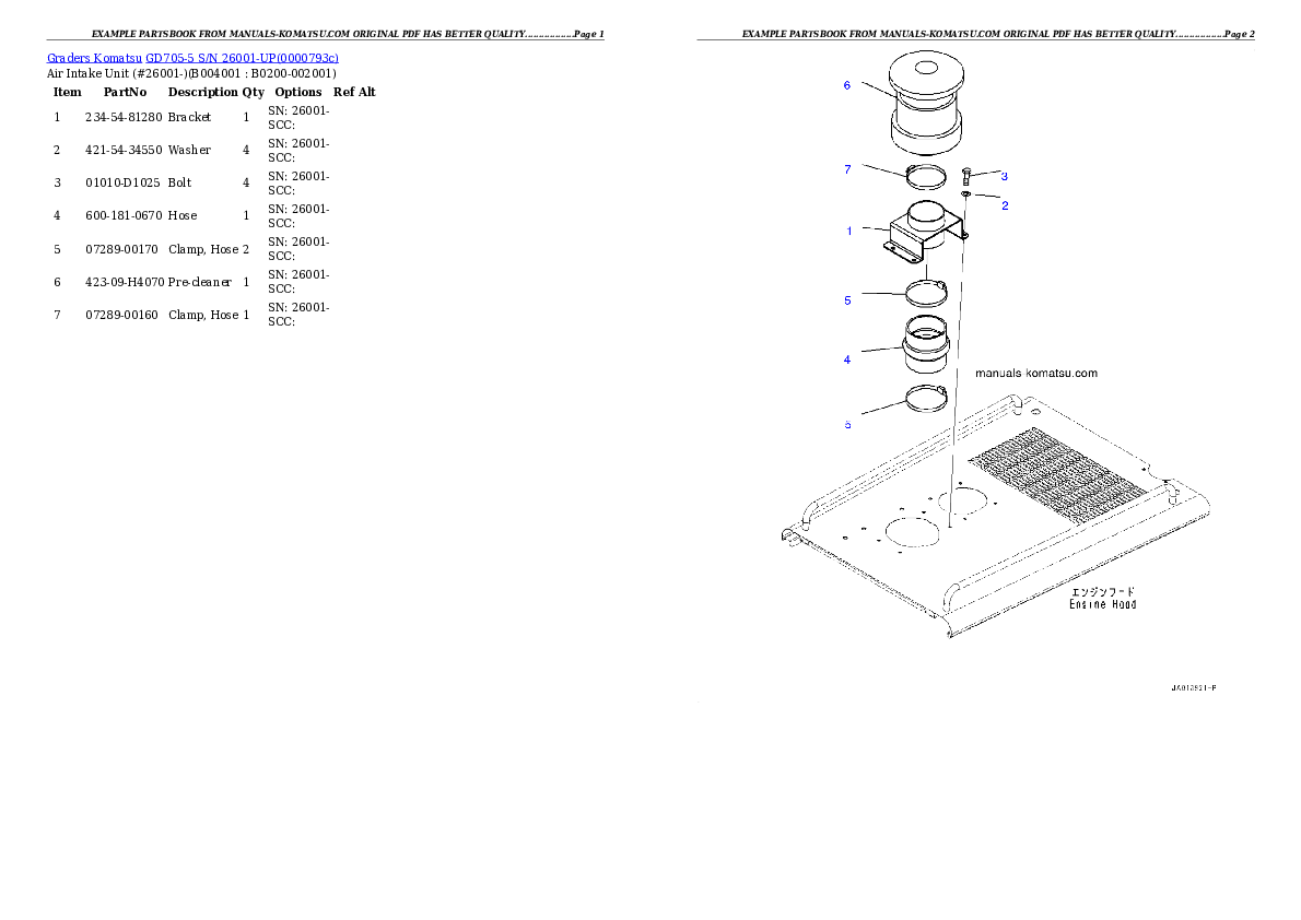 Protected: GD705-5 S/N 26001-UP Partsbook