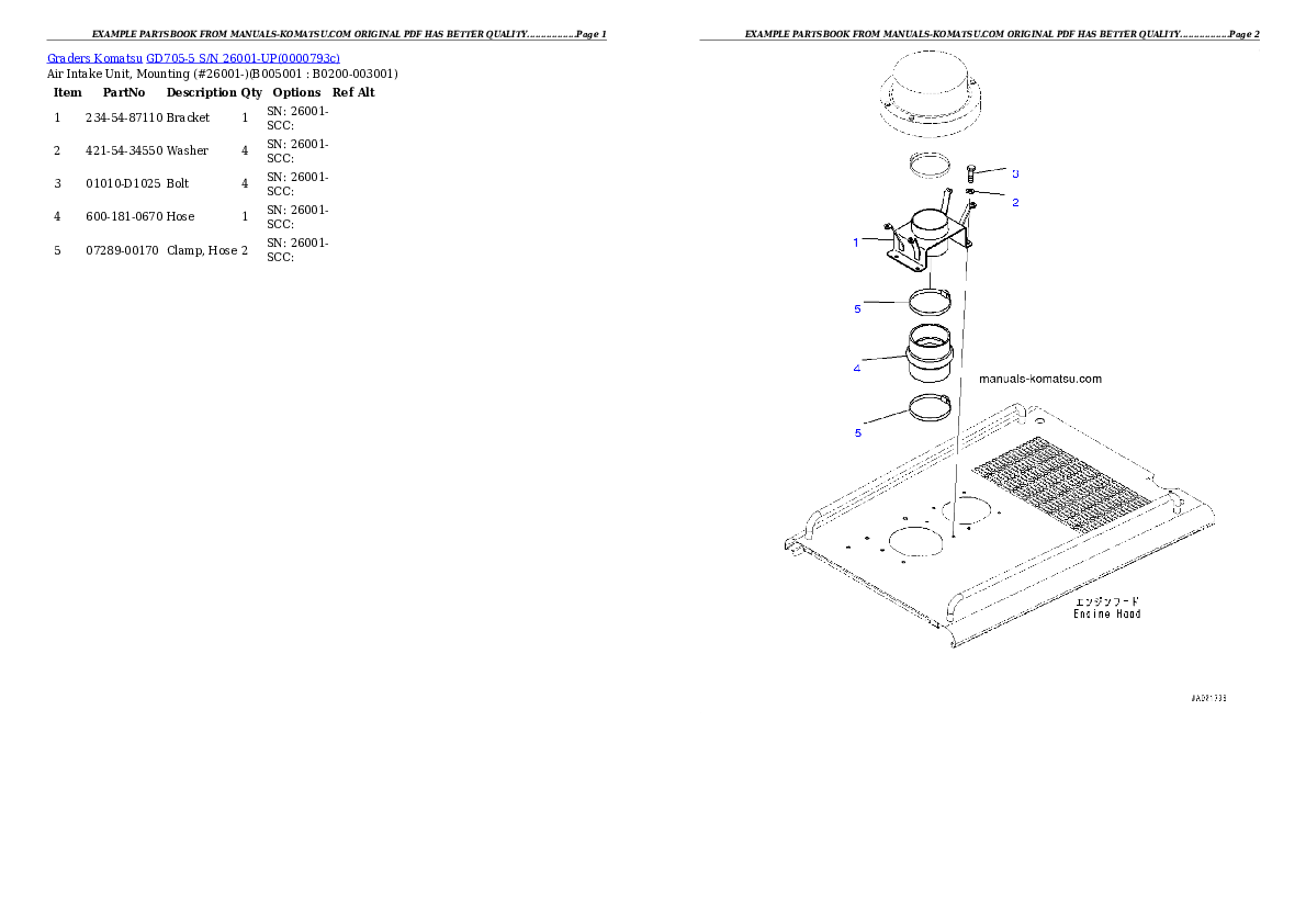 Protected: GD705-5 S/N 26001-UP Partsbook