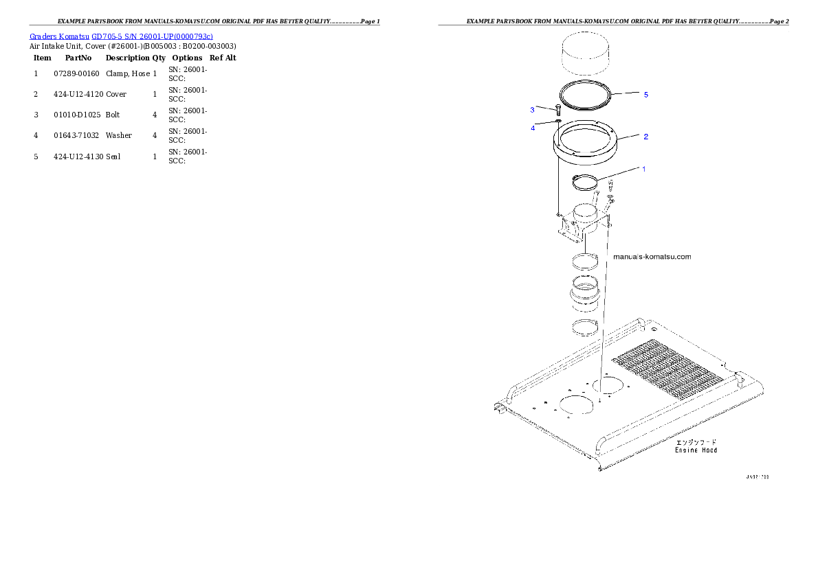 Protected: GD705-5 S/N 26001-UP Partsbook