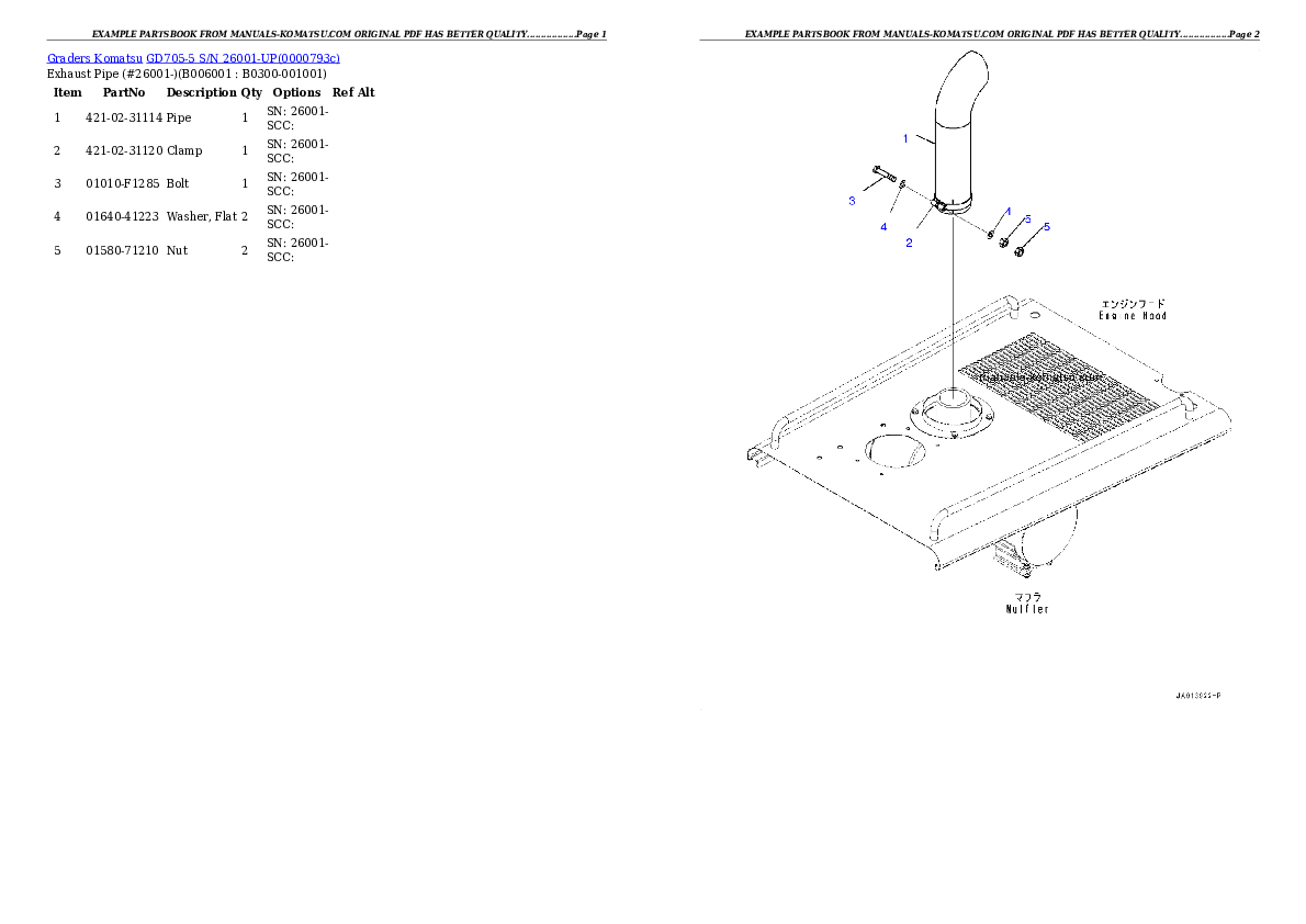Protected: GD705-5 S/N 26001-UP Partsbook