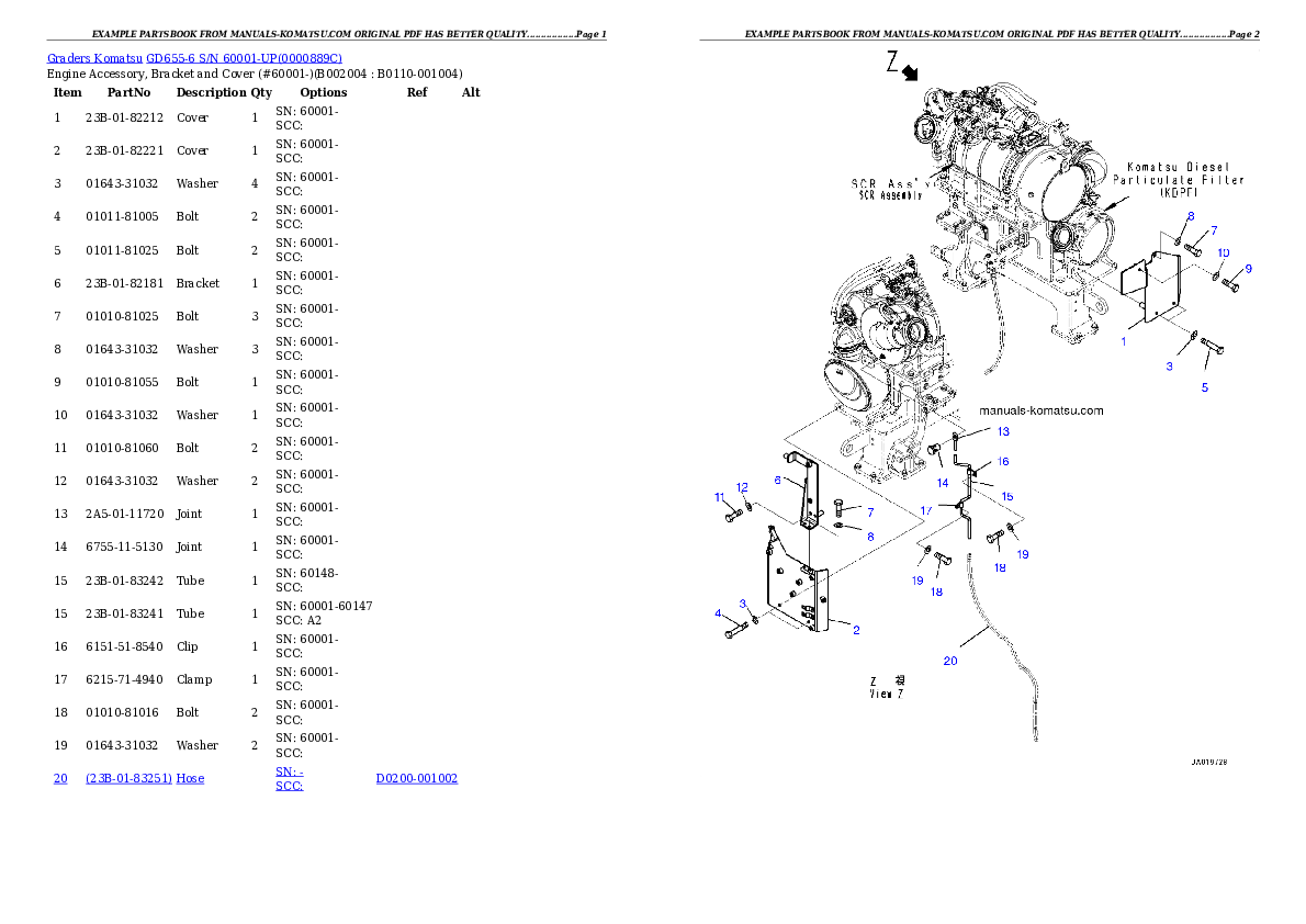 Protected: GD655-6 S/N 60001-UP Partsbook