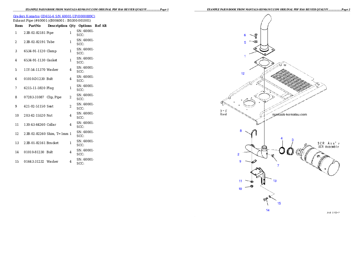 Protected: GD655-6 S/N 60001-UP Partsbook