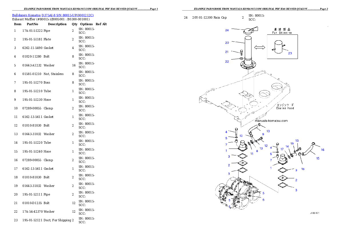 Protected: D375AI-8 S/N 80015-UP Partsbook