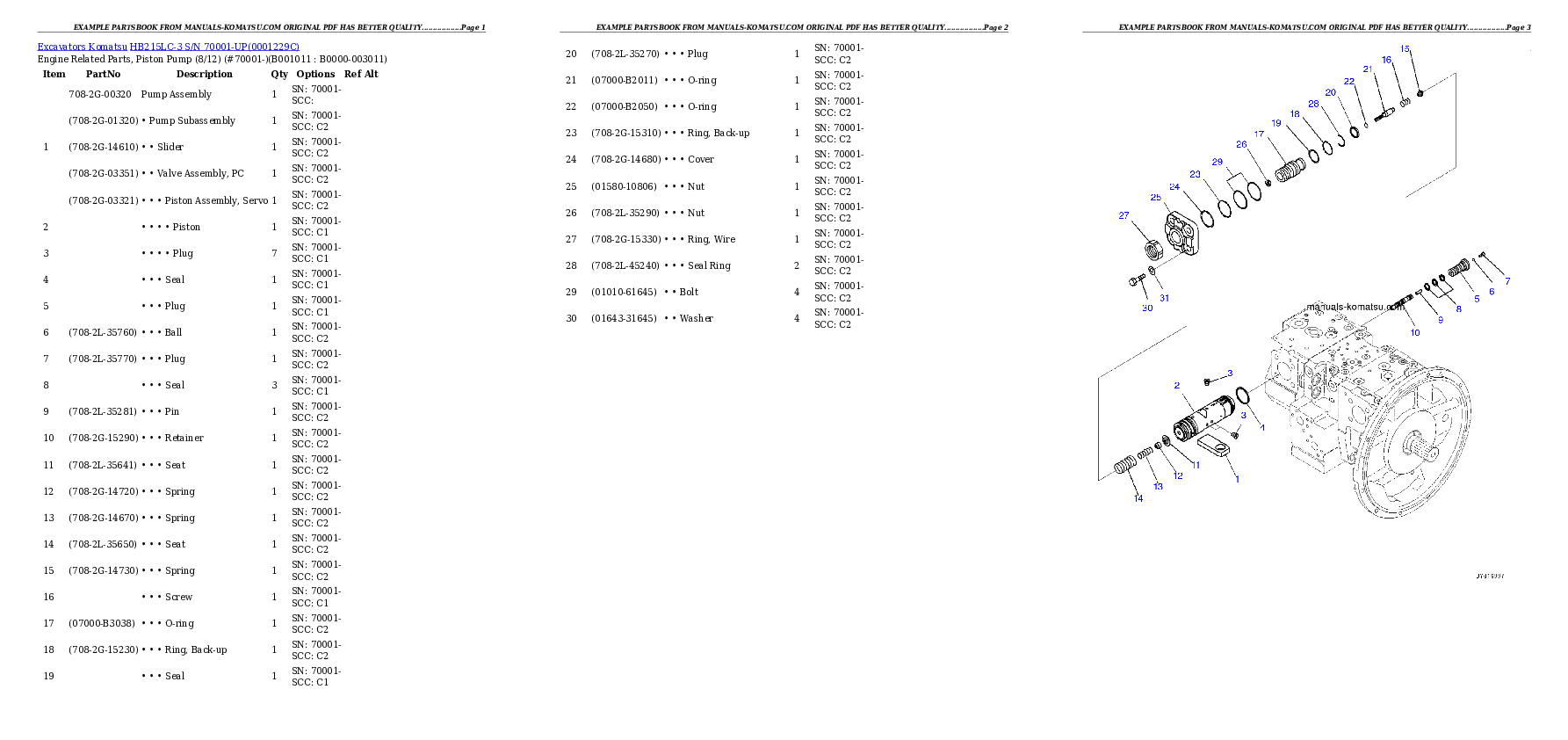 Protected: HB215LC-3 S/N 70001-UP Partsbook