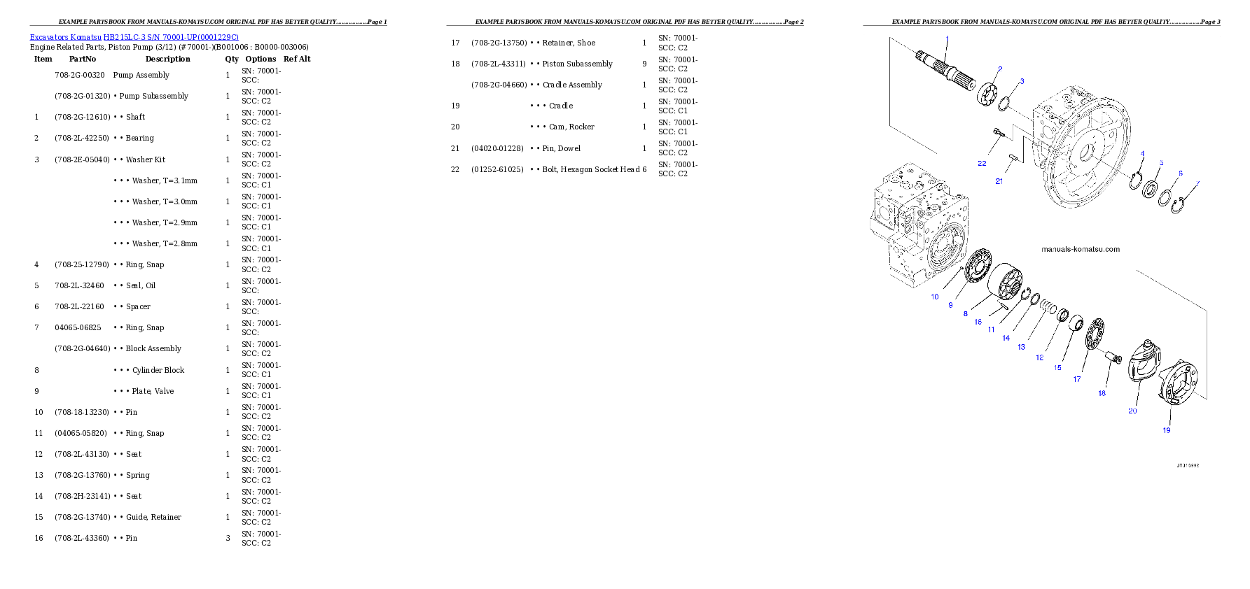 Protected: HB215LC-3 S/N 70001-UP Partsbook