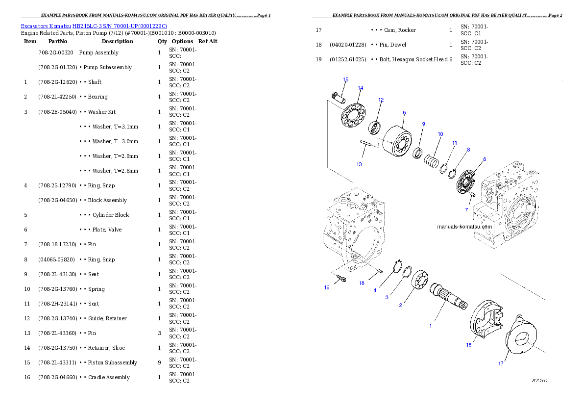Protected: HB215LC-3 S/N 70001-UP Partsbook