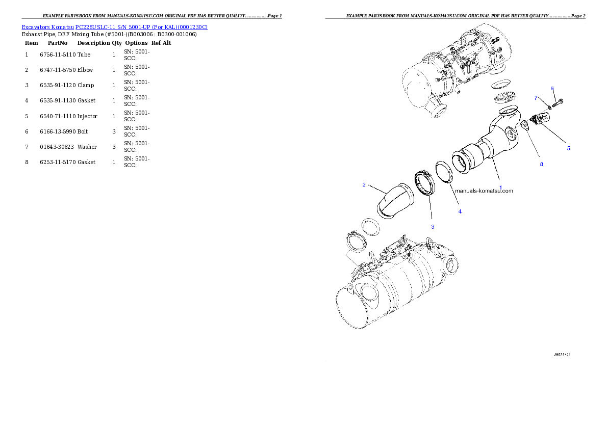 Protected: PC228USLC-11 S/N 5001-UP (For KAL) Partsbook