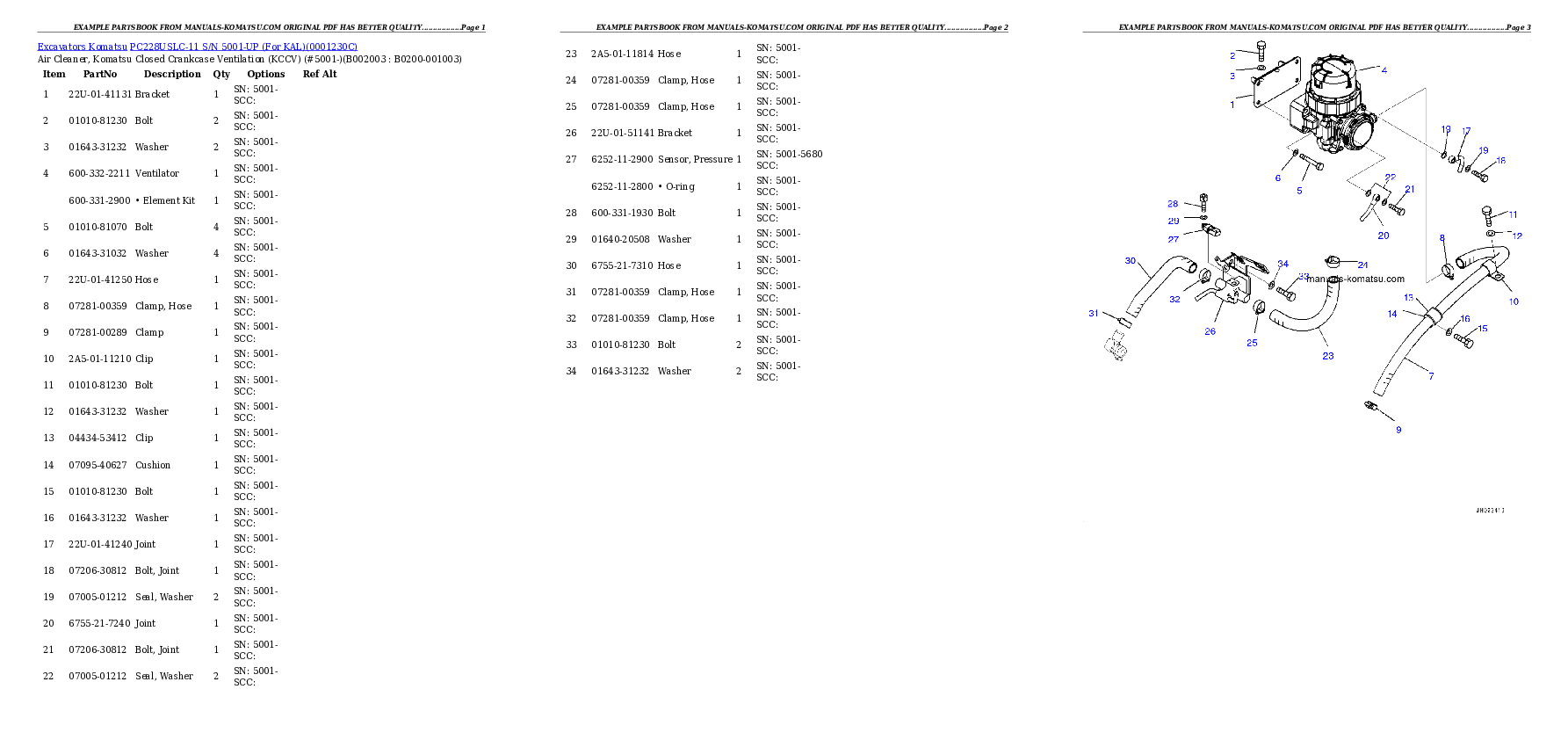 Protected: PC228USLC-11 S/N 5001-UP (For KAL) Partsbook