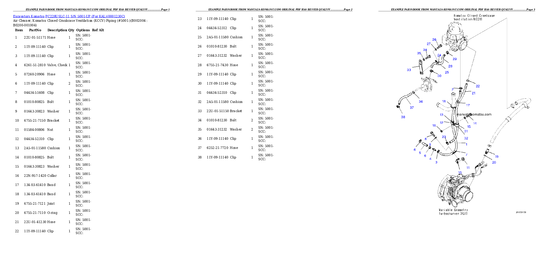 Protected: PC228USLC-11 S/N 5001-UP (For KAL) Partsbook