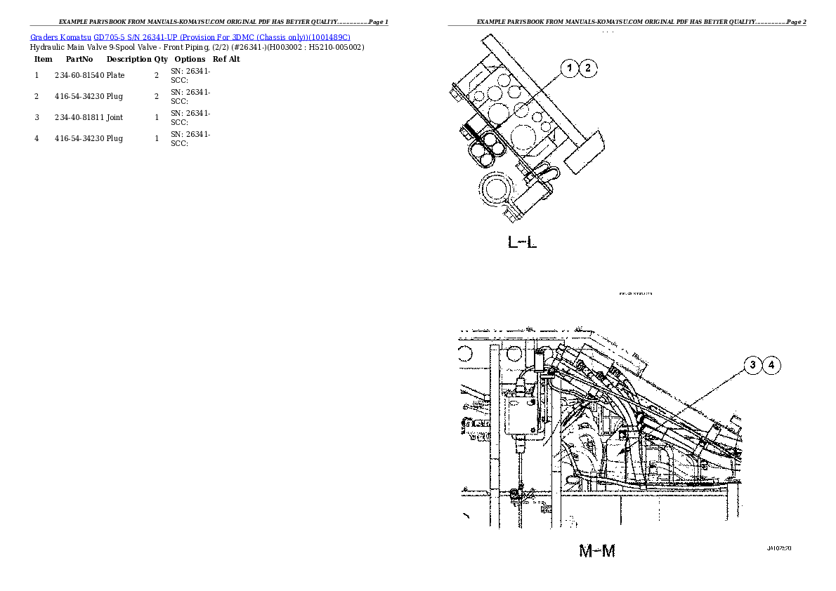 Protected: GD705-5 S/N 26341-UP (Provision For 3DMC (Chassis only)) Partsbook