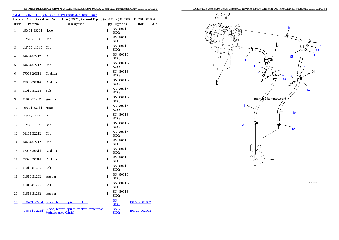 Protected: D375AI-8E0 S/N 80015-UP Partsbook