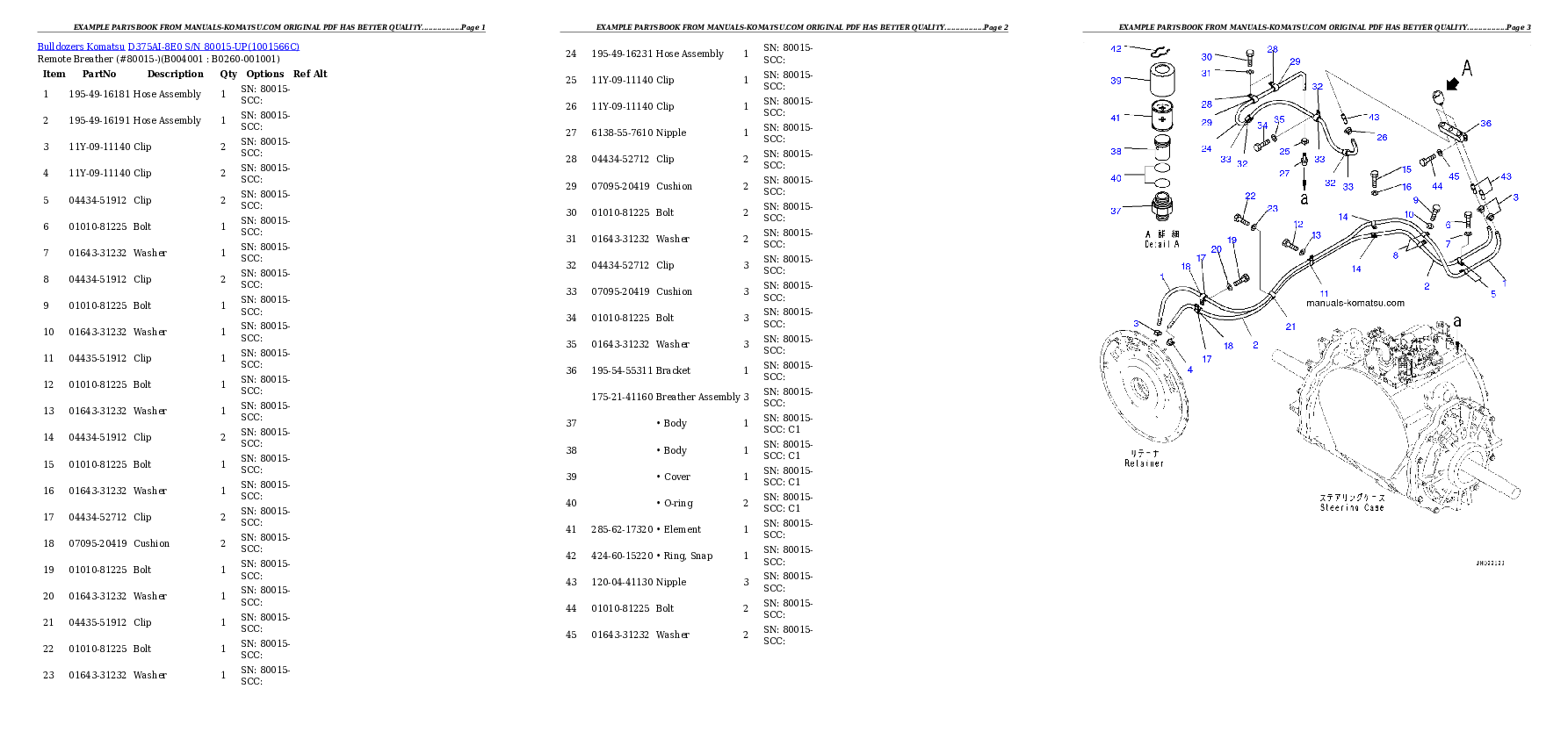 Protected: D375AI-8E0 S/N 80015-UP Partsbook