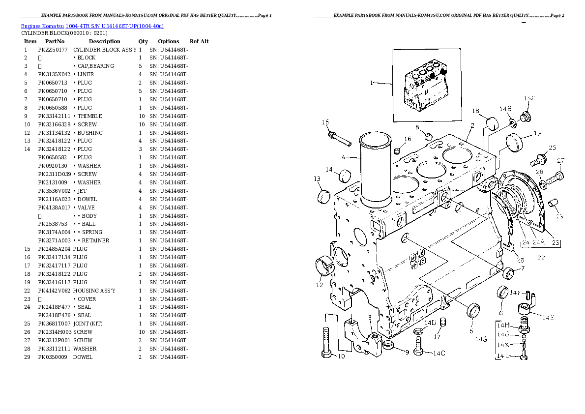 Protected: 1004-4TR S/N U541468T-UP Partsbook