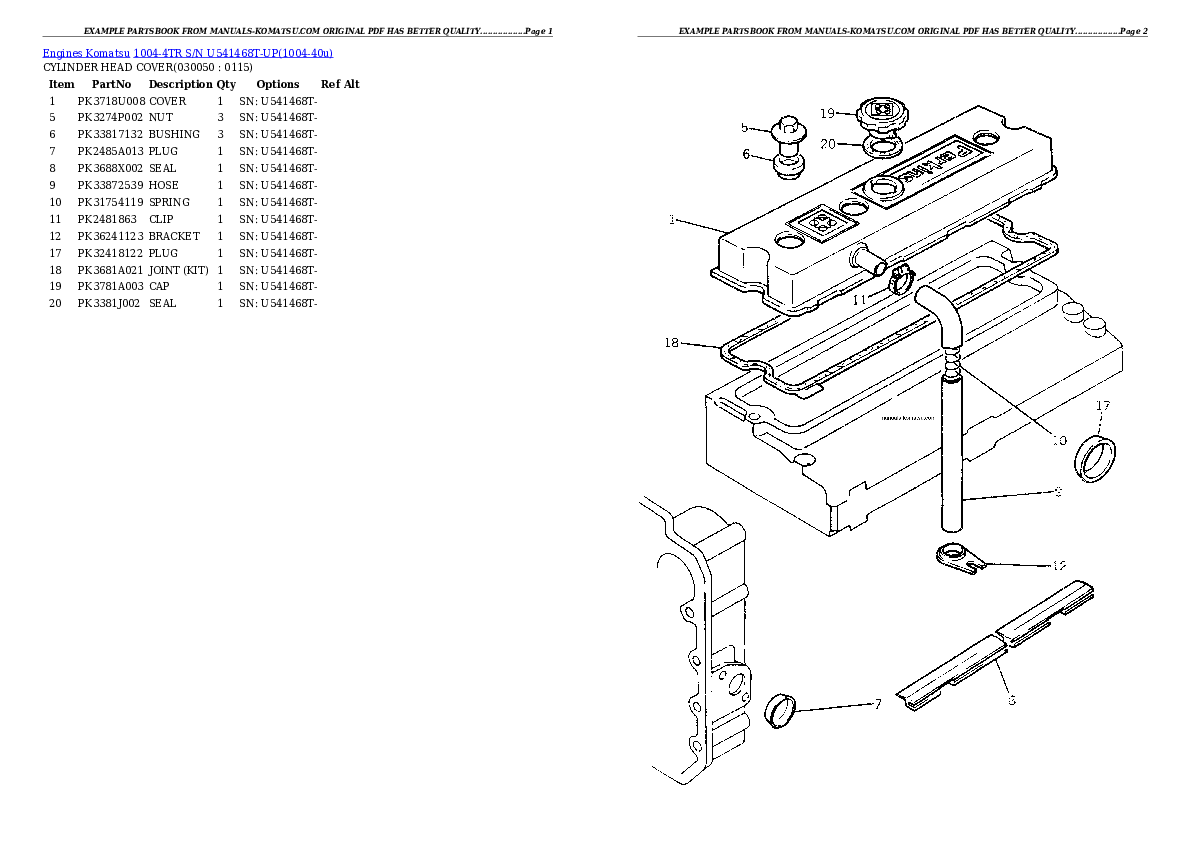 Protected: 1004-4TR S/N U541468T-UP Partsbook
