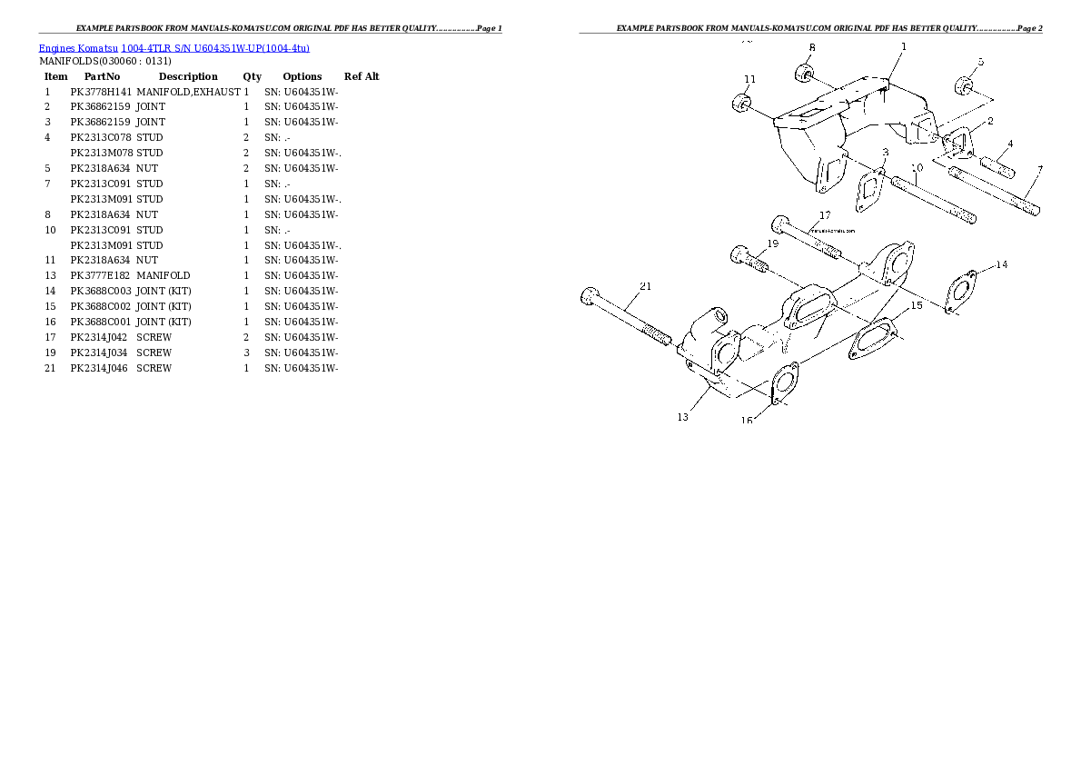 Protected: 1004-4TLR S/N U604351W-UP Partsbook