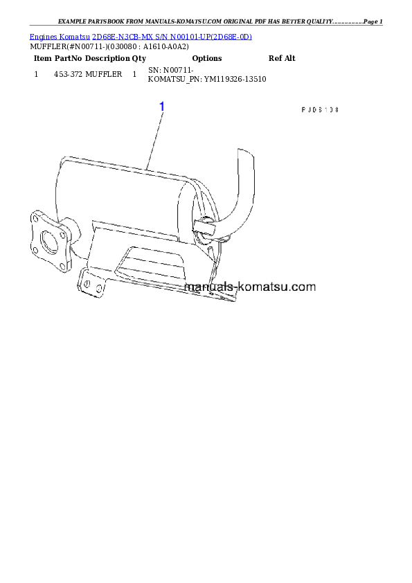Protected: 2D68E-N3CB-MX S/N N00101-UP Partsbook