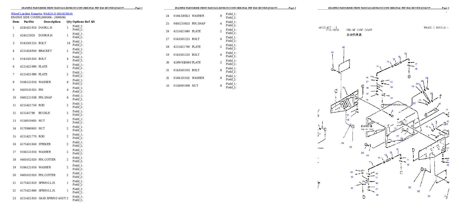 Protected: WA420-3(-40) Partsbook