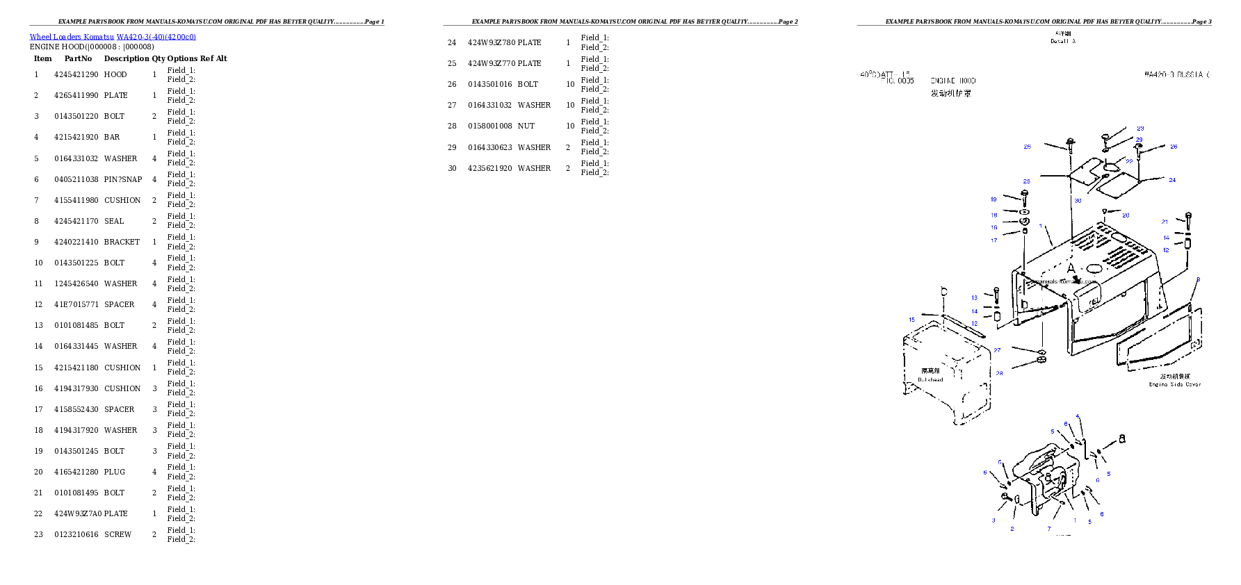 Protected: WA420-3(-40) Partsbook