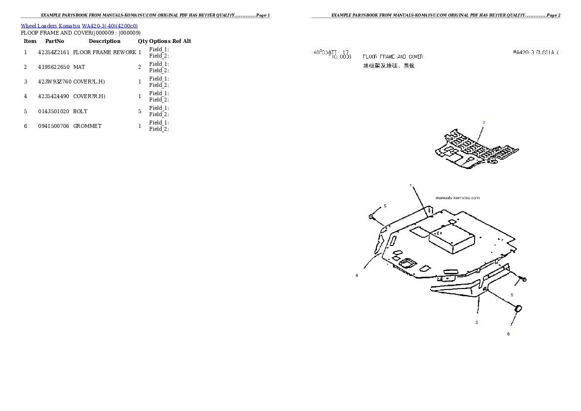 Protected: WA420-3(-40) Partsbook