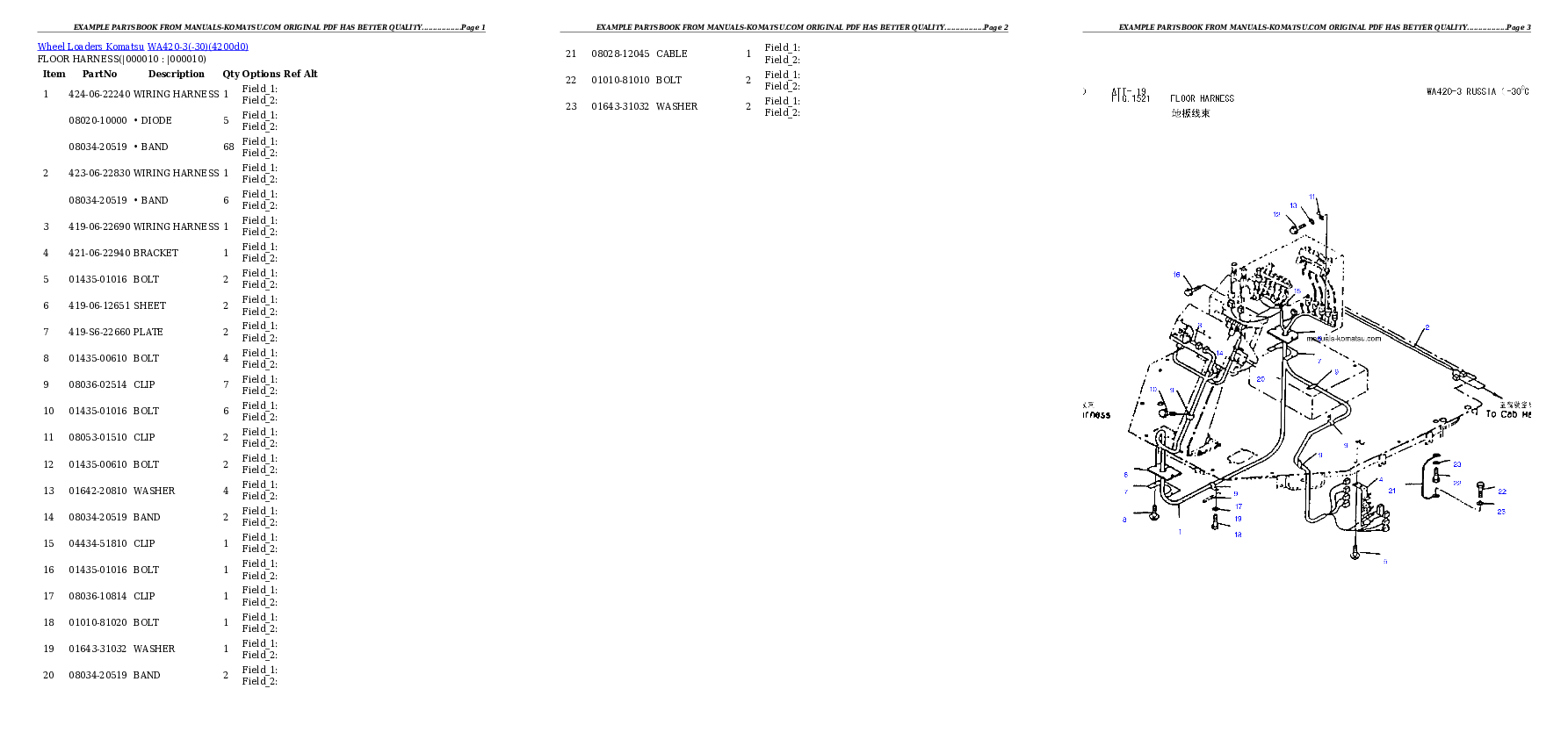 Protected: WA420-3(-30) Partsbook