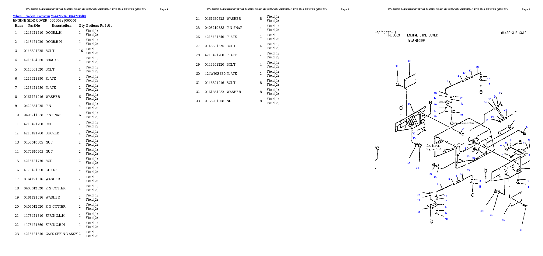 Protected: WA420-3(-30) Partsbook