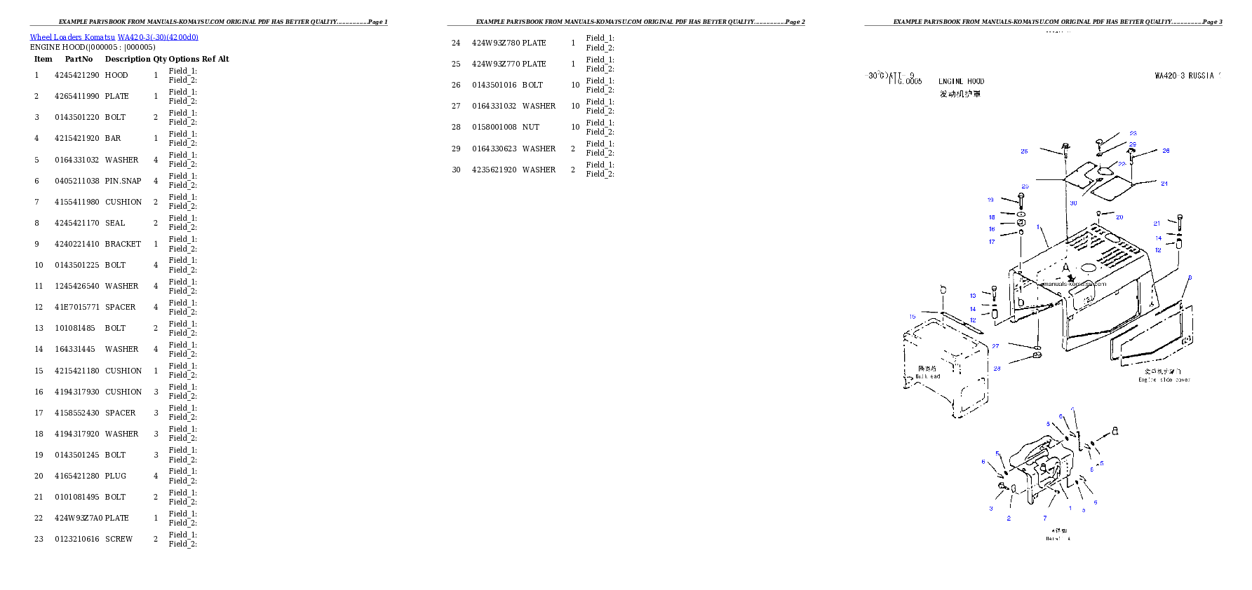 Protected: WA420-3(-30) Partsbook