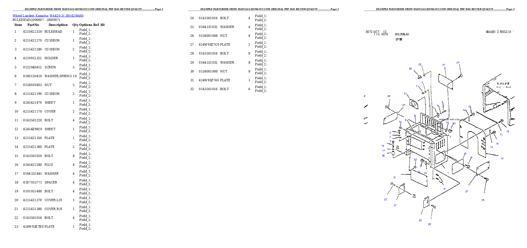Protected: WA420-3(-30) Partsbook
