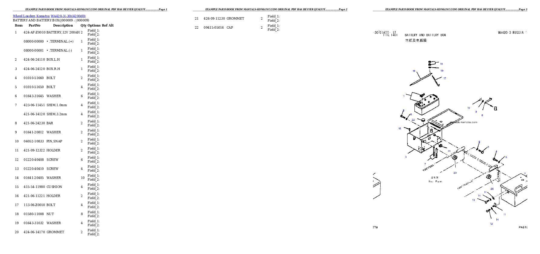 Protected: WA420-3(-30) Partsbook