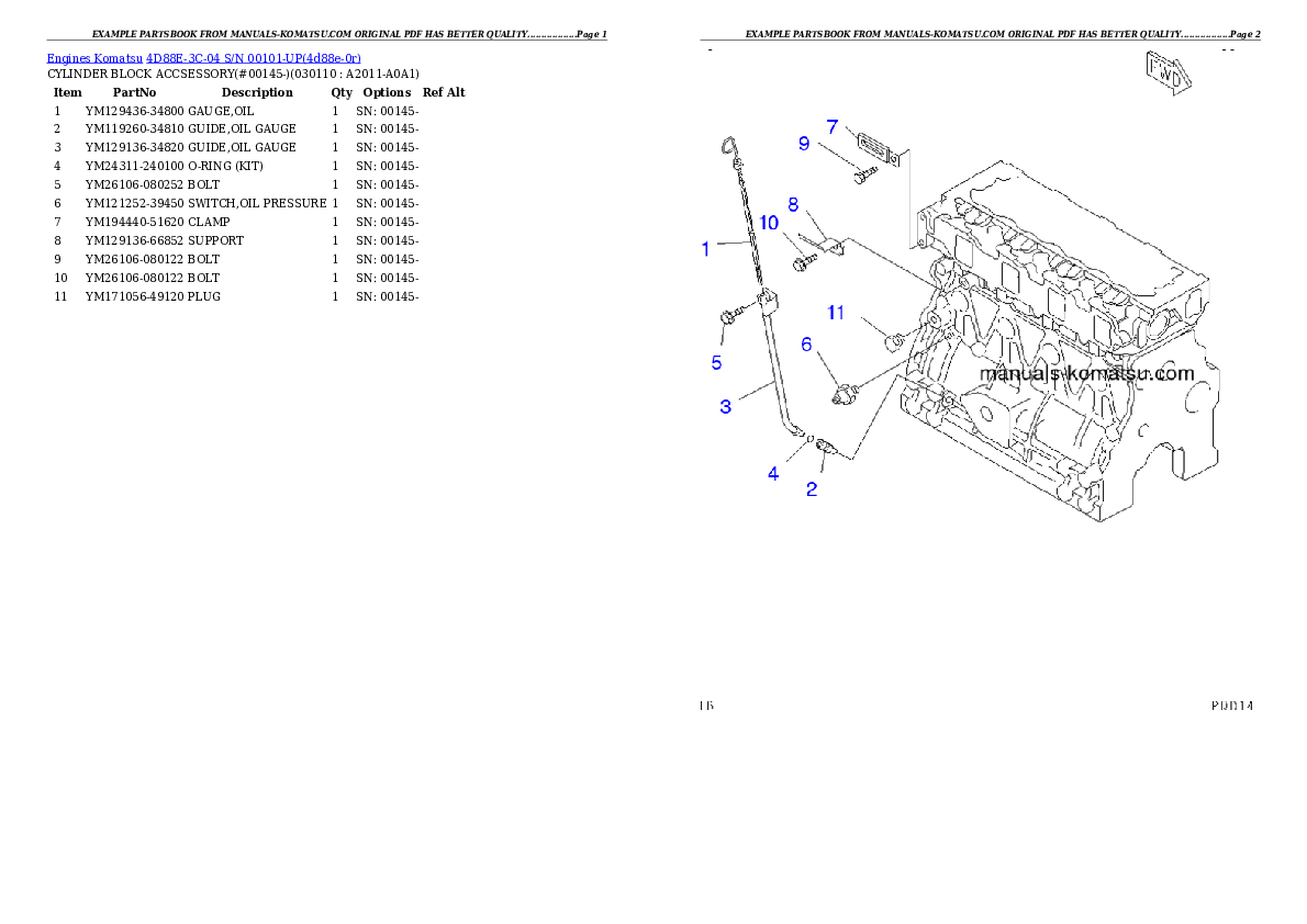 Protected: 4D88E-3C-04 S/N 00101-UP Partsbook