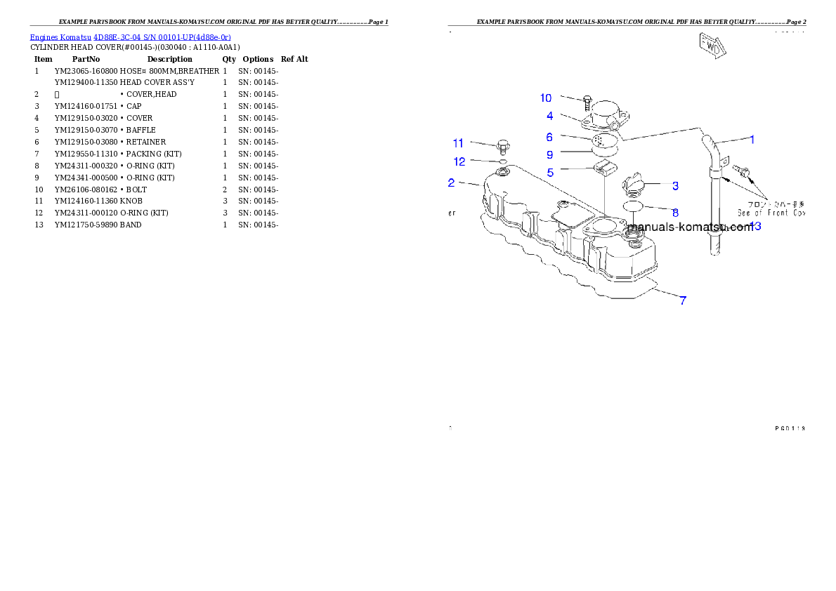 Protected: 4D88E-3C-04 S/N 00101-UP Partsbook