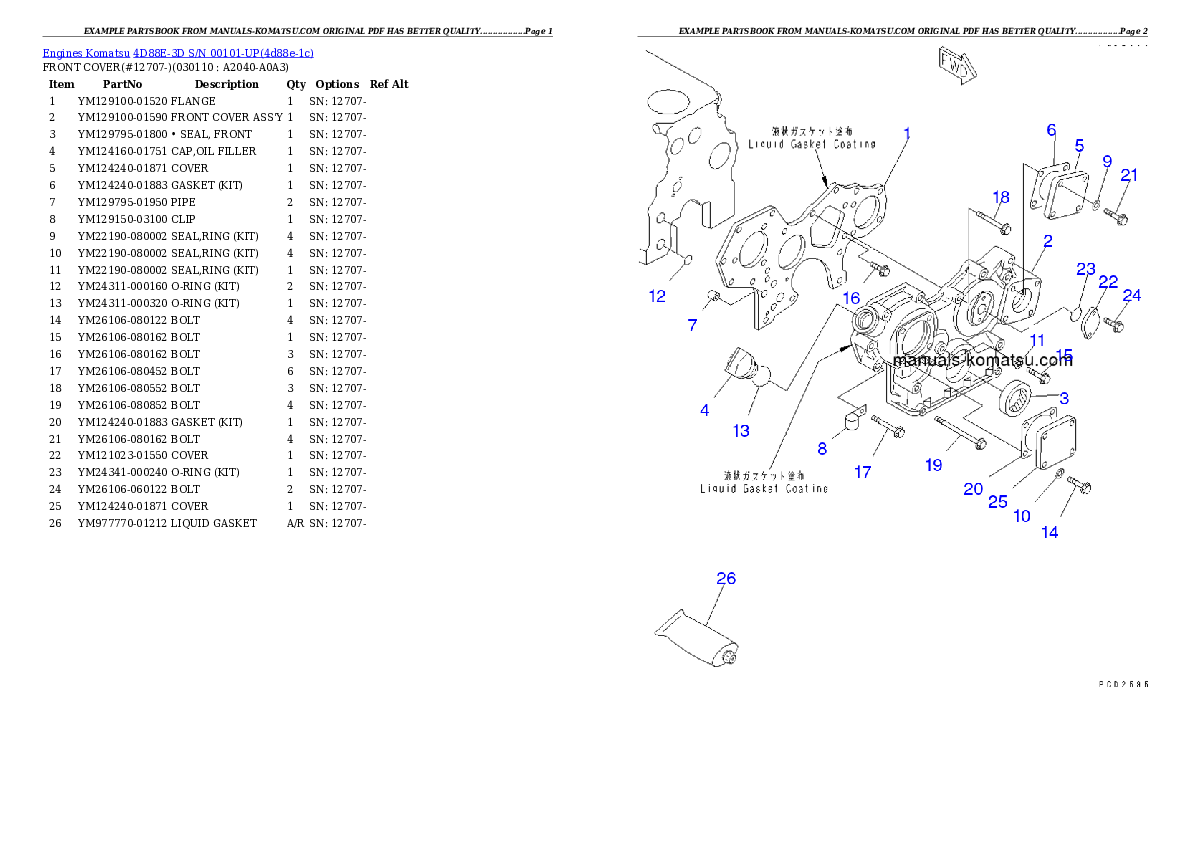 Protected: 4D88E-3D S/N 00101-UP Partsbook
