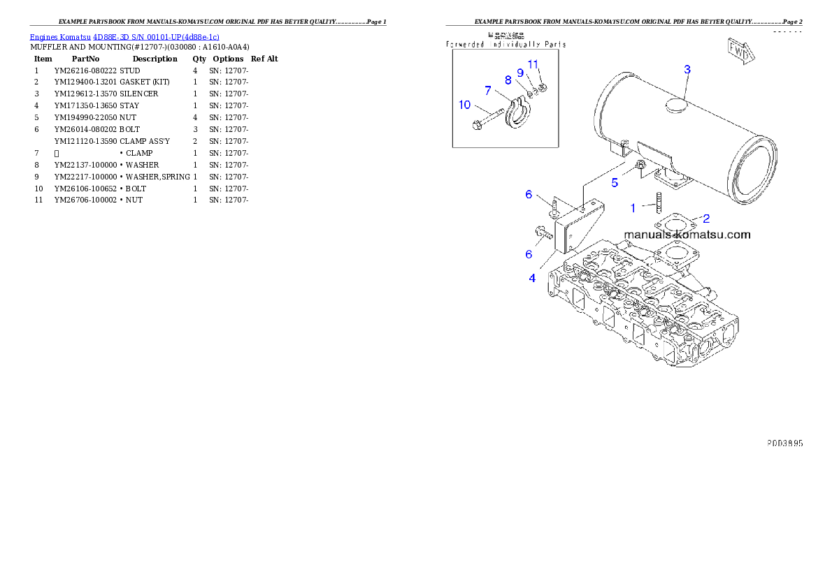 Protected: 4D88E-3D S/N 00101-UP Partsbook
