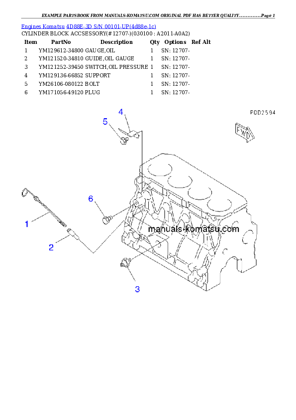 Protected: 4D88E-3D S/N 00101-UP Partsbook