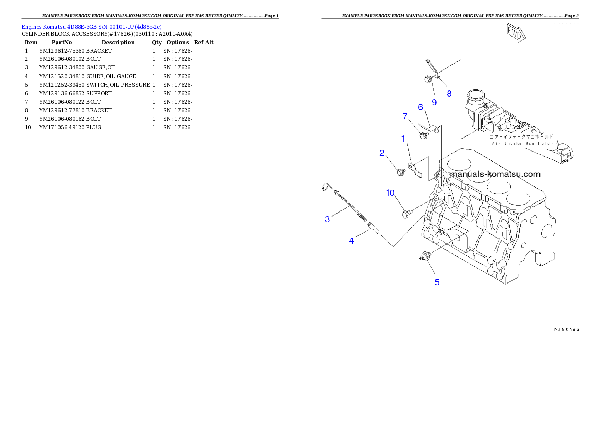 Protected: 4D88E-3GB S/N 00101-UP Partsbook