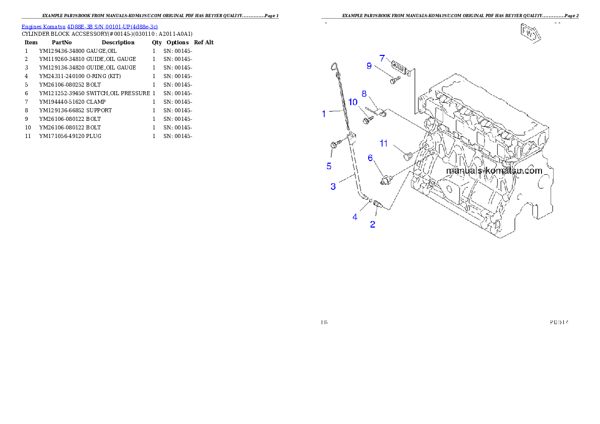 Protected: 4D88E-3B S/N 00101-UP Partsbook