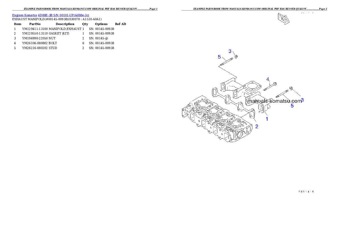 Protected: 4D88E-3B S/N 00101-UP Partsbook