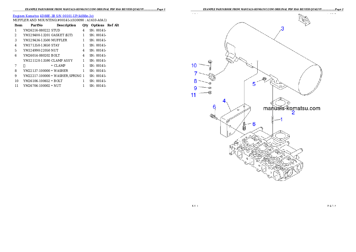 Protected: 4D88E-3B S/N 00101-UP Partsbook