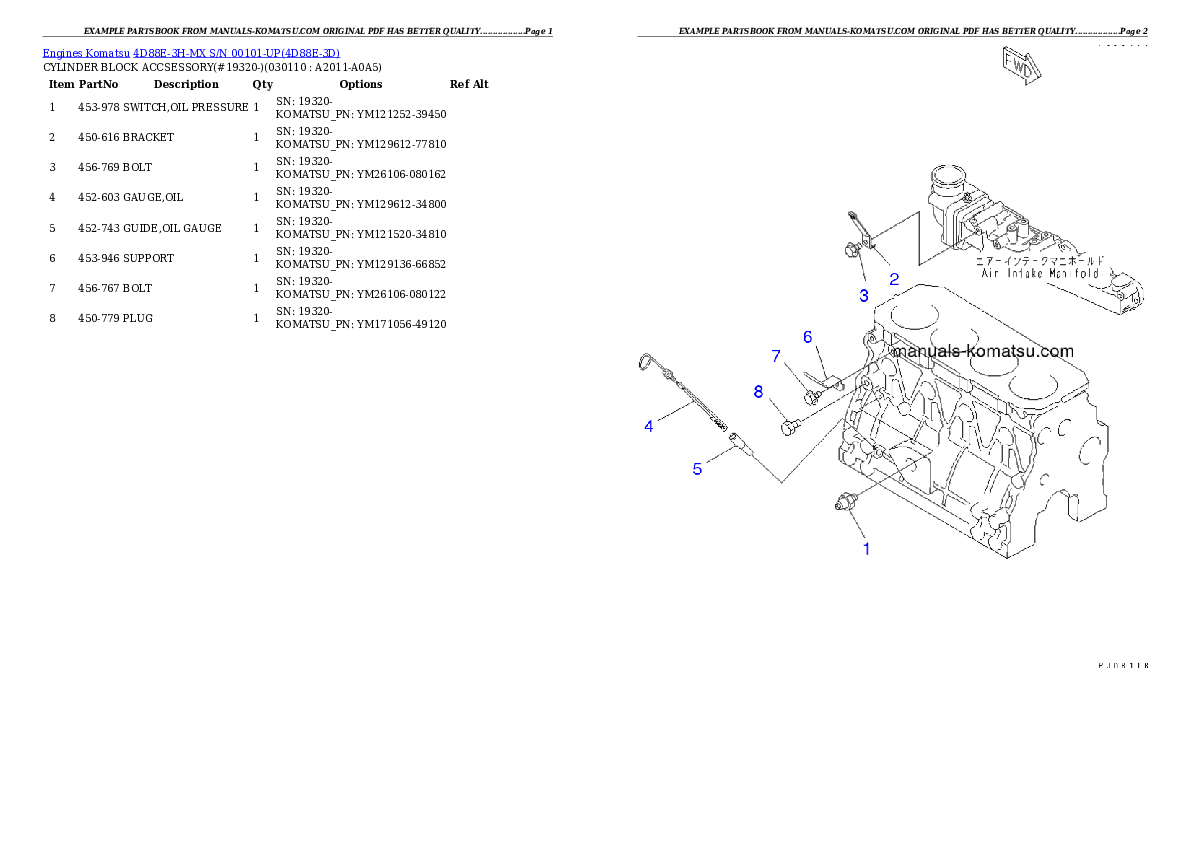 Protected: 4D88E-3H-MX S/N 00101-UP Partsbook