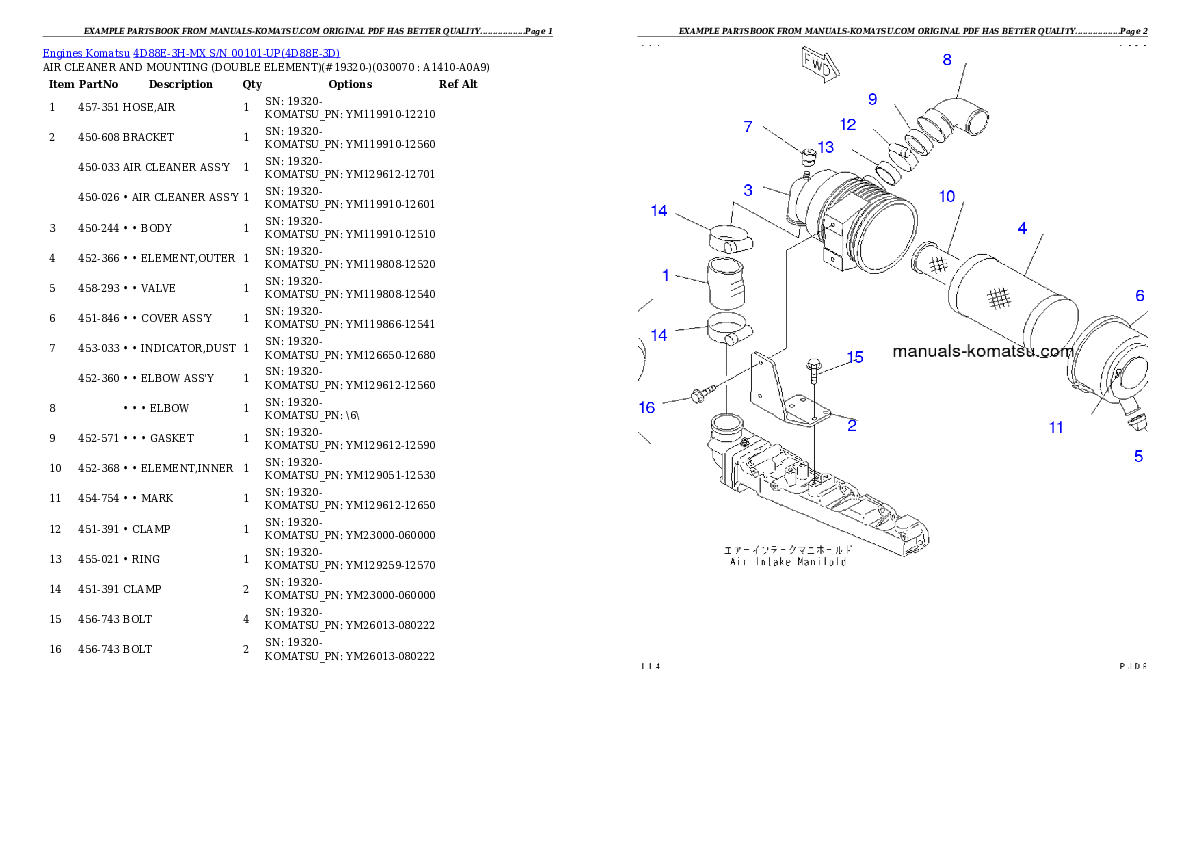 Protected: 4D88E-3H-MX S/N 00101-UP Partsbook