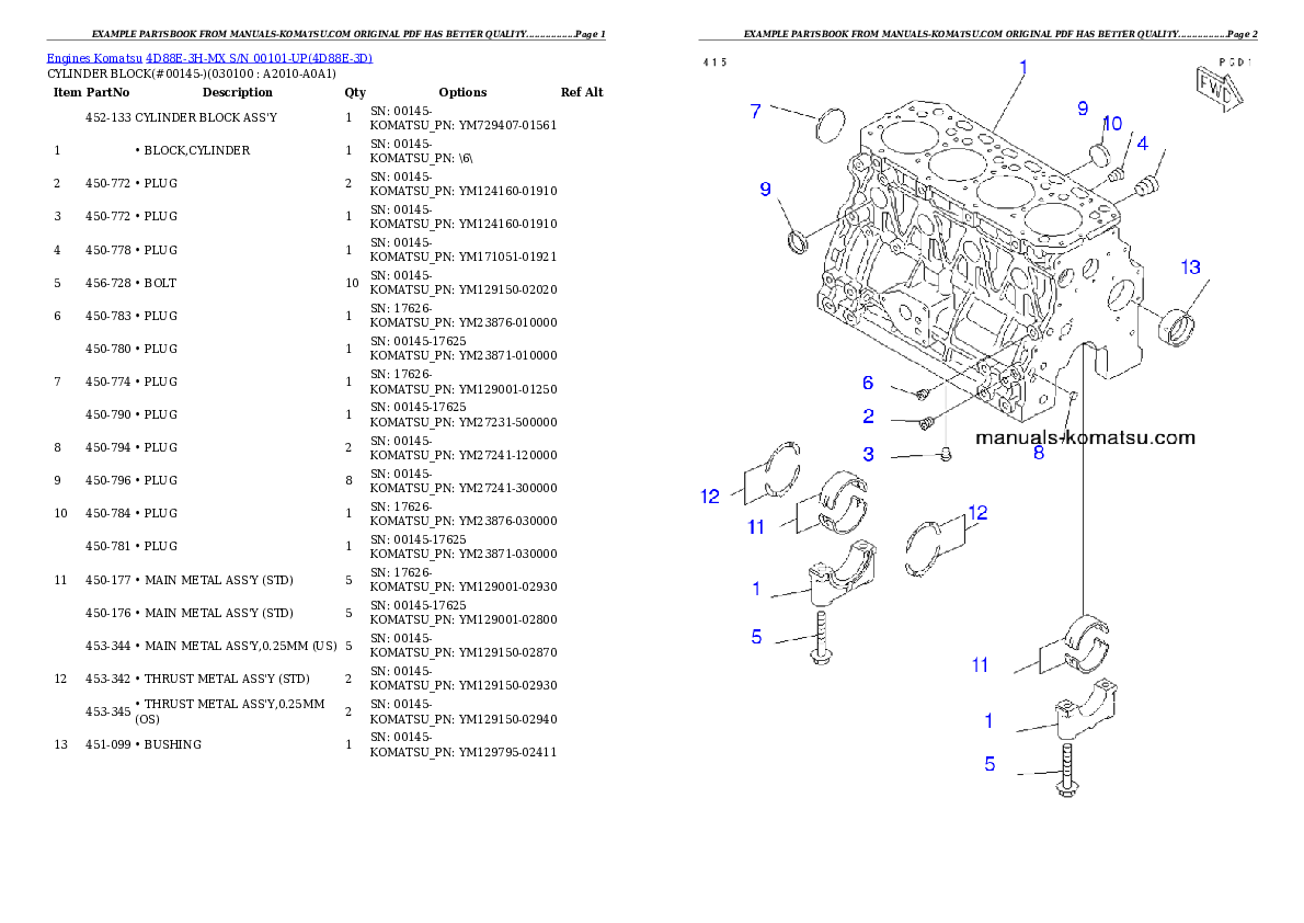 Protected: 4D88E-3H-MX S/N 00101-UP Partsbook