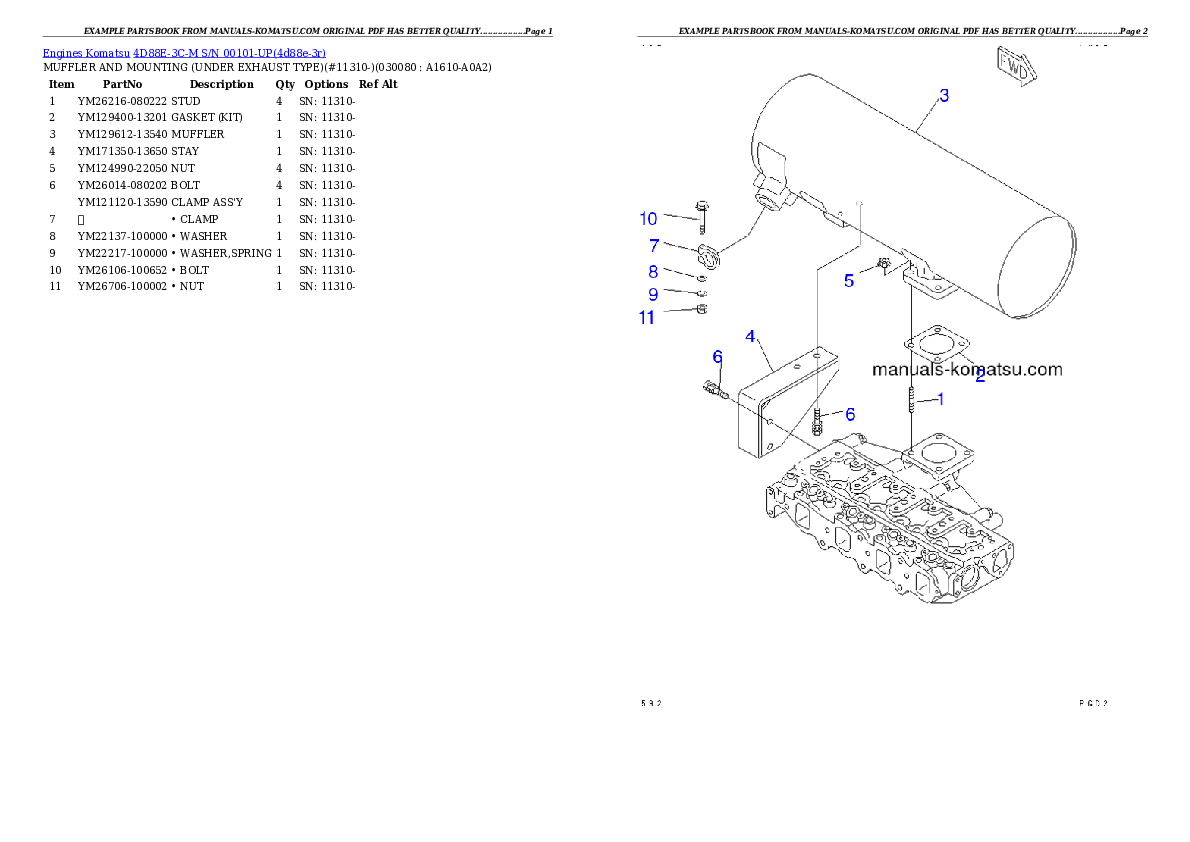 Protected: 4D88E-3C-M S/N 00101-UP Partsbook