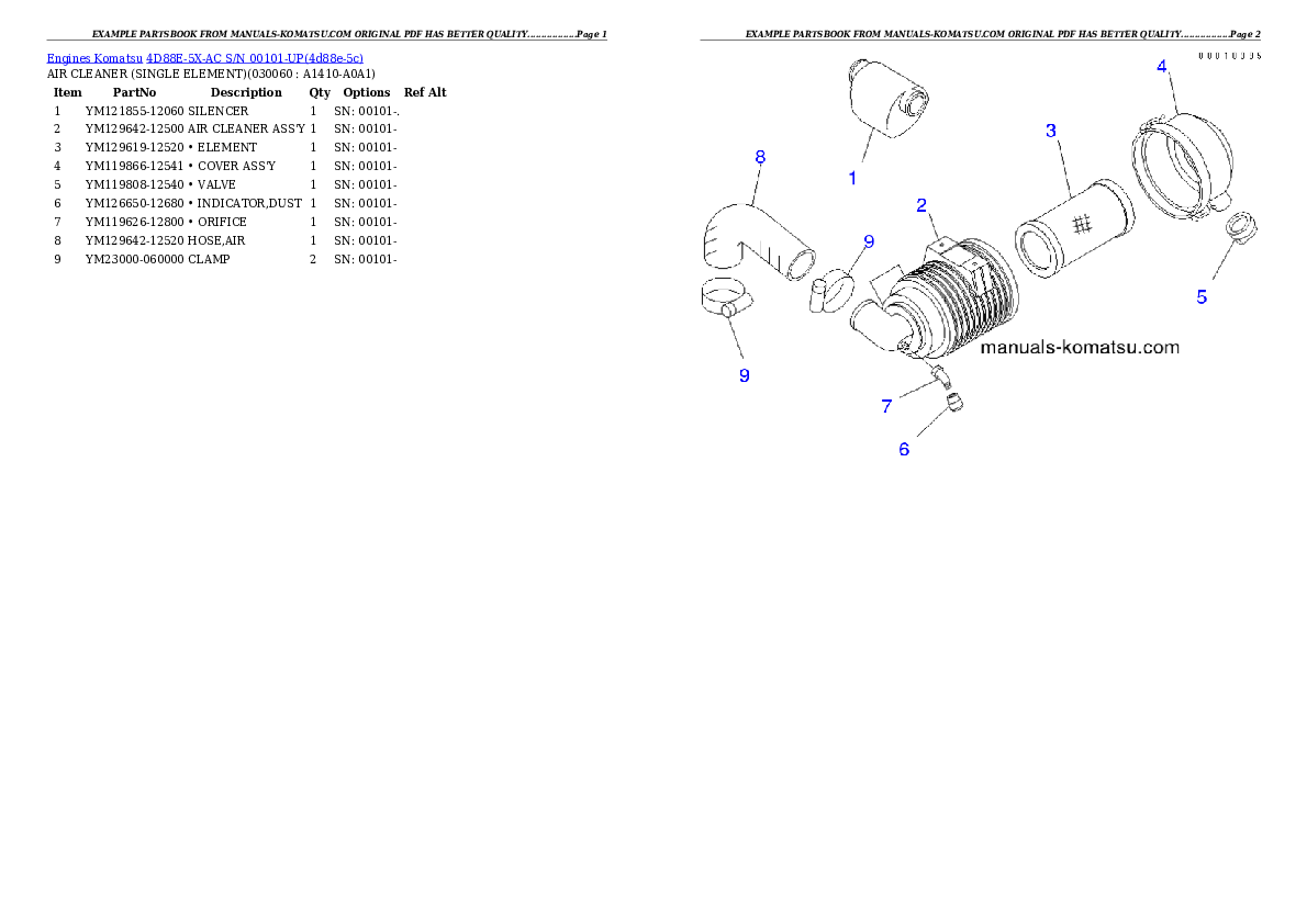 Protected: 4D88E-5X-AC S/N 00101-UP Partsbook