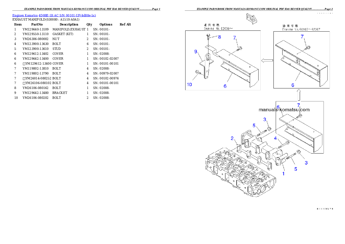 Protected: 4D88E-5X-AC S/N 00101-UP Partsbook