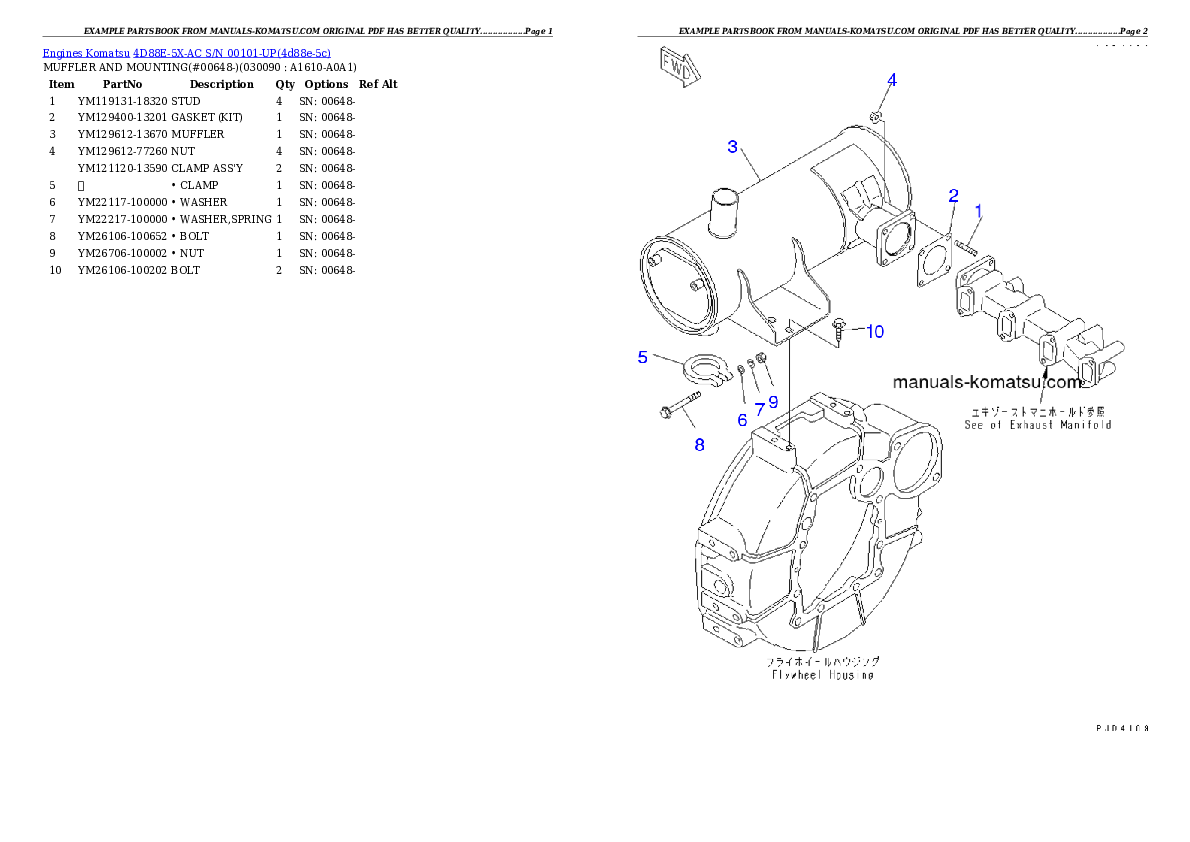 Protected: 4D88E-5X-AC S/N 00101-UP Partsbook