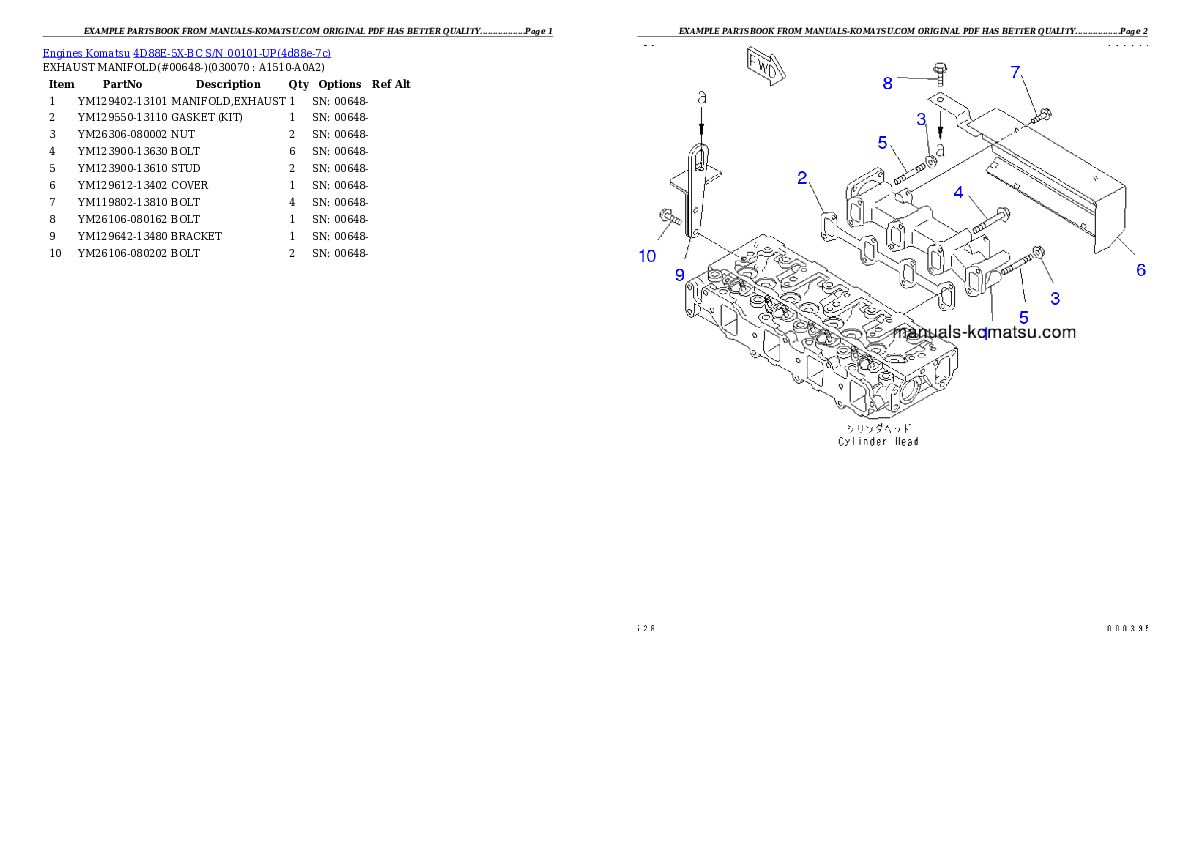 Protected: 4D88E-5X-BC S/N 00101-UP Partsbook