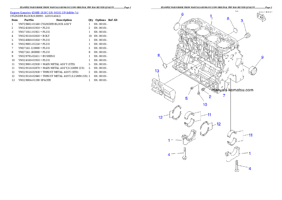 Protected: 4D88E-5X-BC S/N 00101-UP Partsbook